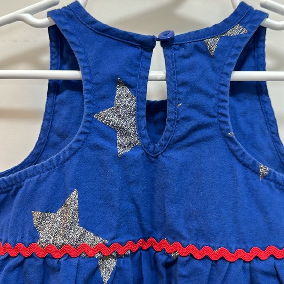 Hanna Anderson & Wonder Woman dress size 3. Red, blue & silver sparkly stars - Picture 4 of 5